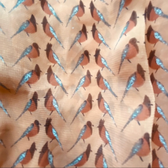 Forever 21 Sleeveless Top w/ Bird Print & Peter Pan Collar Size Small - Picture 11 of 14